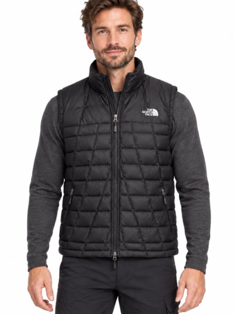 The North Face 550 Goose Down Quilted Puffer Vest Black Men's Large